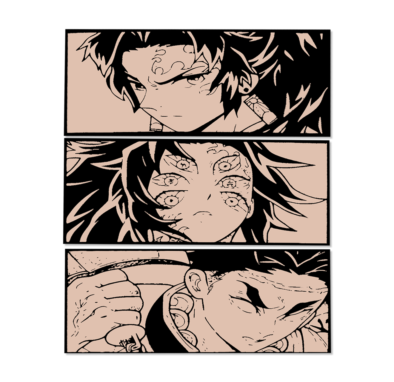 “Hashira Stare” – Demon Slayer Climax Panel Mirror (8.5x11in)